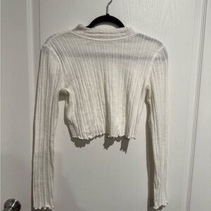 Aeropostale white Long Sleeve Crop Top